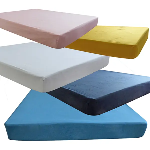 Plain color 100% polyester brushed microfiber fitted sheet